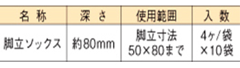 脚立ソックスの規格