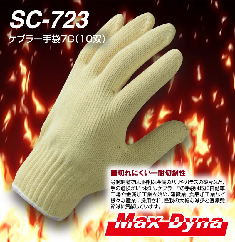 本物保証】 ミドリ安全 作業手袋 耐切創性手袋 ケブラー R MK-SD 13G フリー