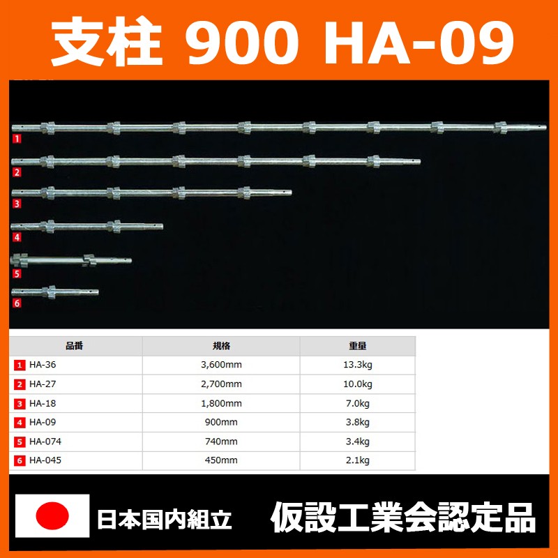 支柱 900 HA-09 平和技研 製 足場材 Aタイプ 信和タイプ足場材などの