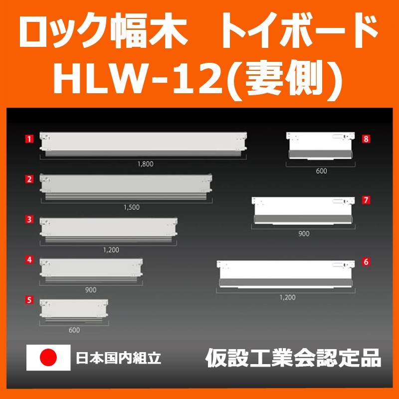 ロック幅木(トイボード)　HLW-12(妻側)　平和技研 製　足場材