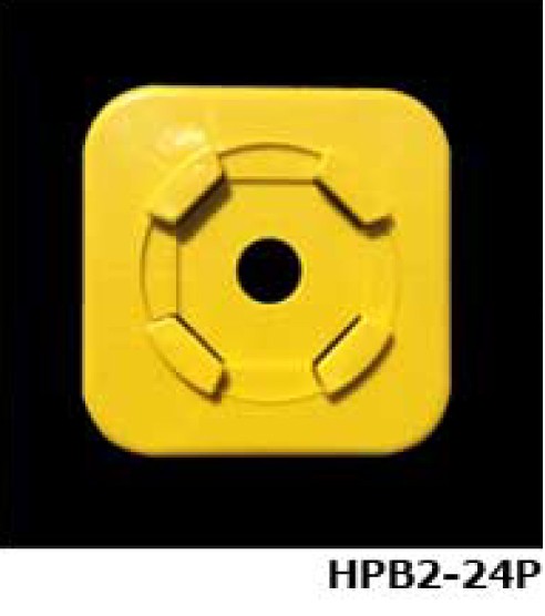 お買い得12個セット アンダーベース 120角 プラスチック 黄 HPB2-24P